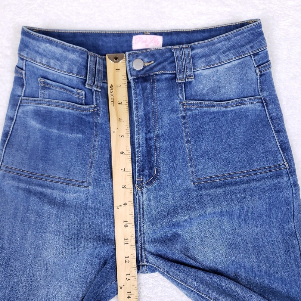 Pink Lily Blue Wide Leg Jeans - Picture 4 of 10
